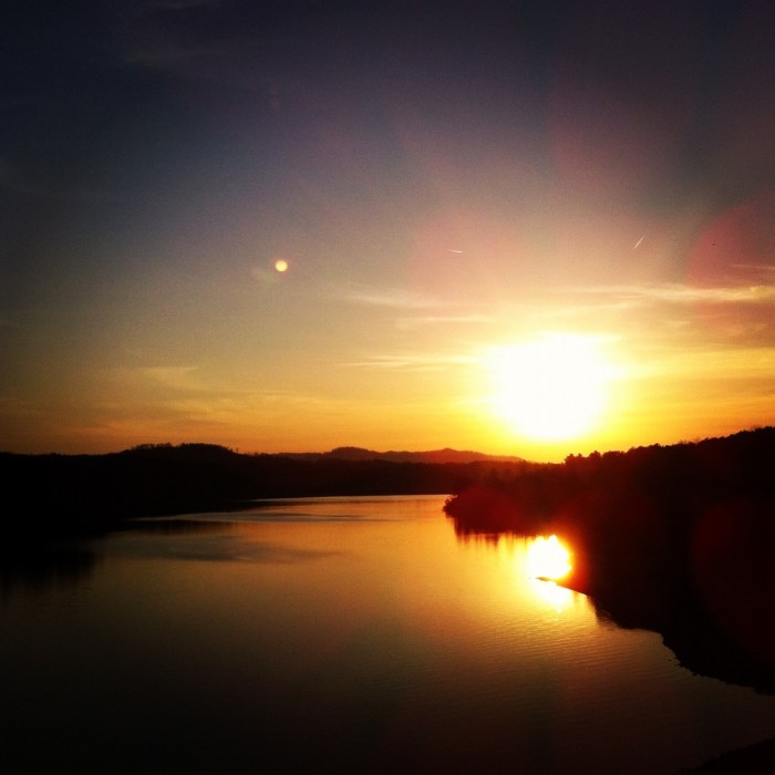 The beautiful end to our trail ride. I stopped crying long enough to enjoy this at least ;)