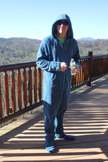 A 28-year old footie pajama twin